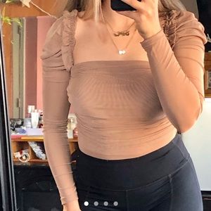 MOCHA MESH XS BODYSUIT